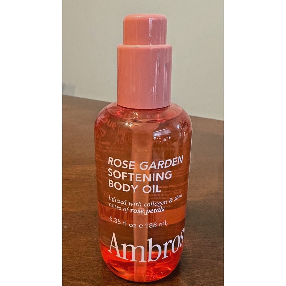 Ambrose Rose Garden Body Oil 6.35 oz Softening Hydrating Skin Care NEW
